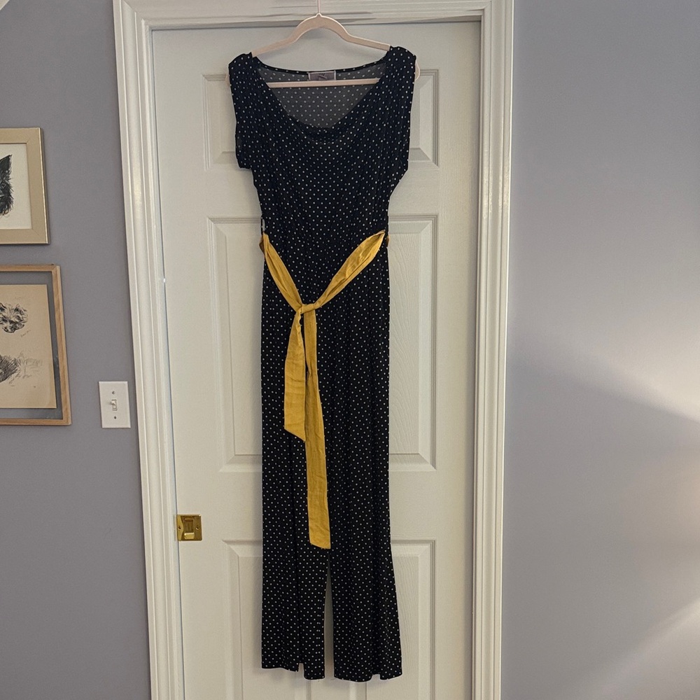 Chic Black and White Polka Dot Jumpsuit